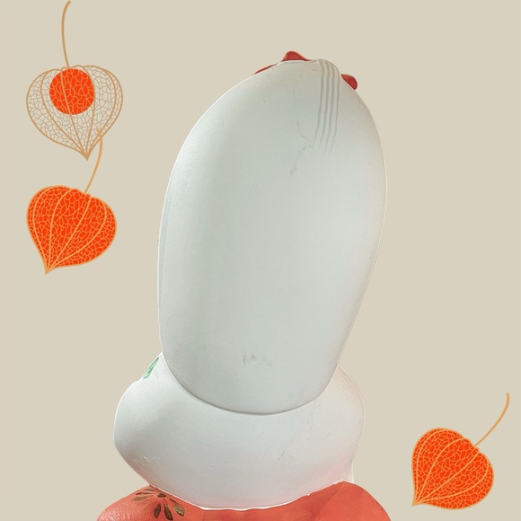 Vintage Japanese Hakata Ningyo Doll Unglazed Hand Painted 11"h Clay Figurine - Picture 14 of 15